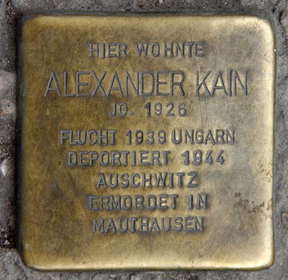 Stolperstein Frankfurter Allee 43 (Friedh) Alexander Kain