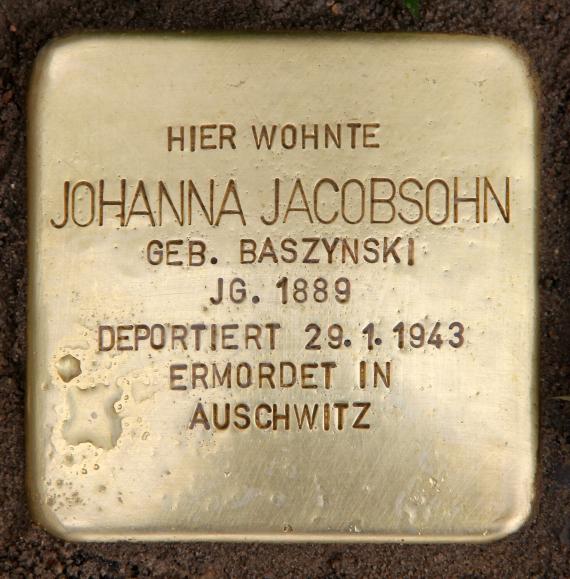 Stolperstein Frankfurter Tor 4 (Frhai) Johanna Jacobsohn
