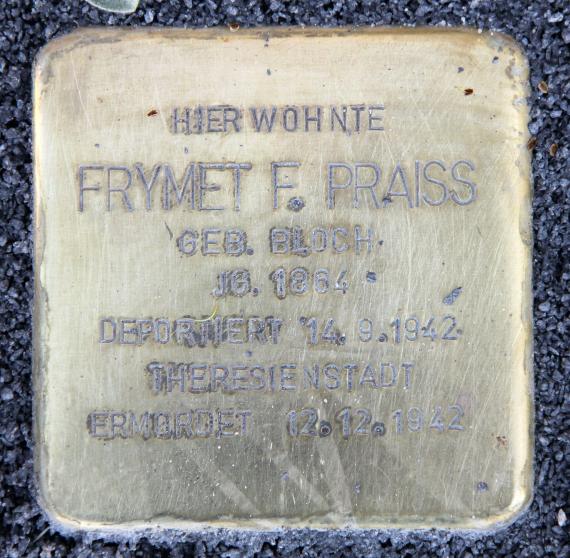 Stumbling block Frankfurter Tor 6 (Frhai) Frymet F Praiss