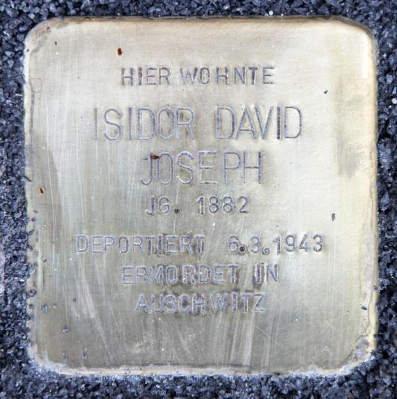Stolperstein Frankfurter Tor 6 (Frhai) Isidor David Joseph