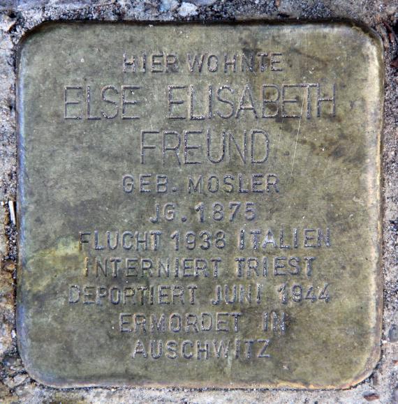 Stolperstein Fregestr 58 (Schön) Else Elisabeth Freund