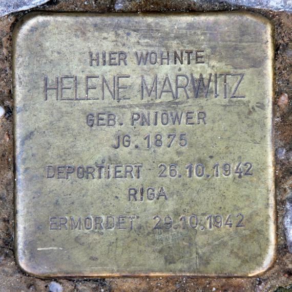 Stolperstein Fregestr 59 (Schön) Helene Marwitz