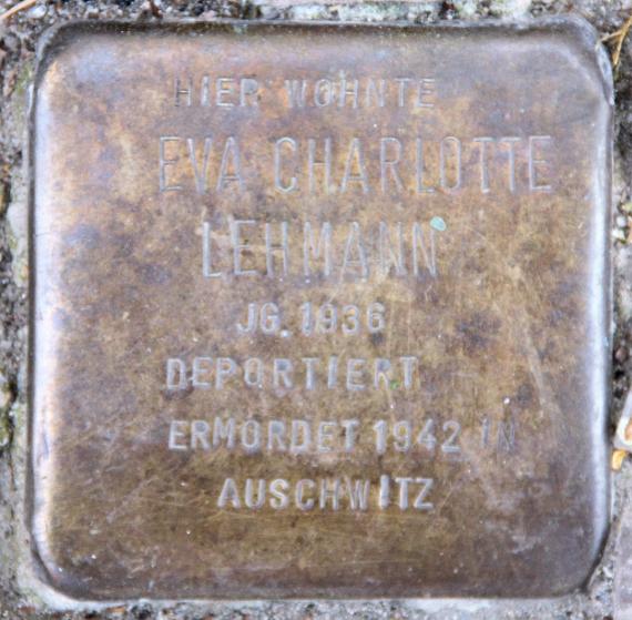 Stolperstein Freisinger Str 8 (Schön) Eva Charlotte Lehmann