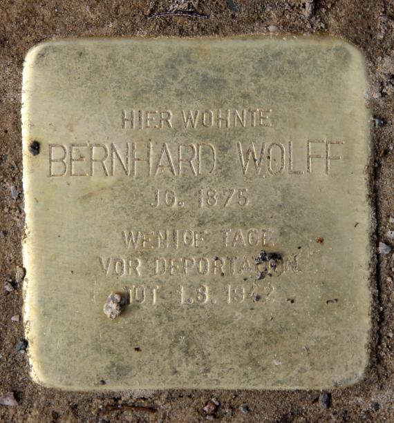 Stolperstein Freystadter Weg 66 (Adler) Bernhard Wolff