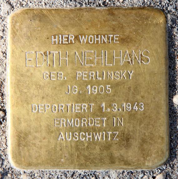 Stolperstein Friedenstr 3 (Frhai) Edith Nehlhans
