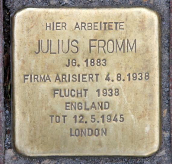 Stolperstein Friedrichshagener Str 38 (Köpen) Julius Fromm