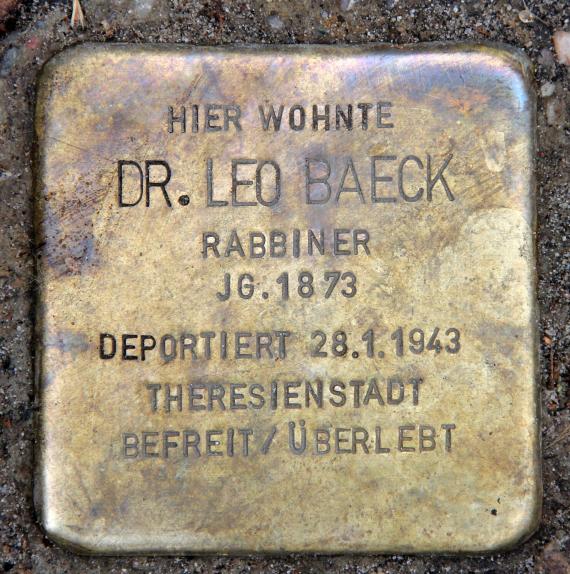 Stolperstein Fritz-Elsas-Str 15 (Schön) Leo Baeck