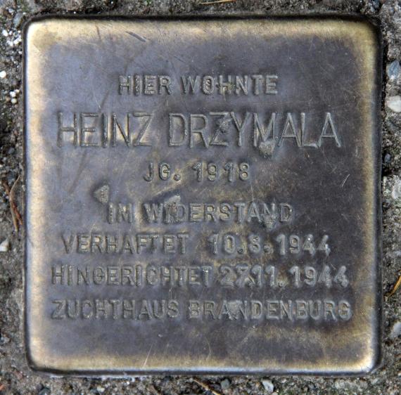 Stolperstein Gamsbartweg 12 (Reind) Heinz Drzymala