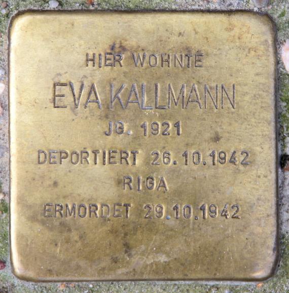Stolperstein Geisbergstr 41 (Schöb) Eva Kallmann