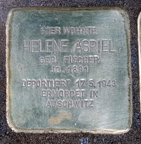 Stolperstein Genthiner Str 46 (Tierg) Helene Asriel 2021