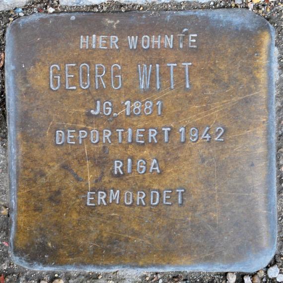 Stolperstein Georg Witt Schulstraße 107 0013