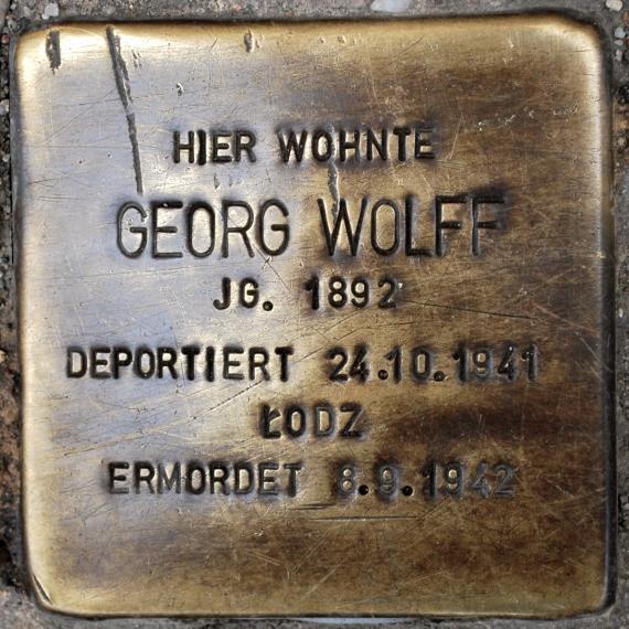 Stolperstein Georg Wolff Hochstraße 20 0108