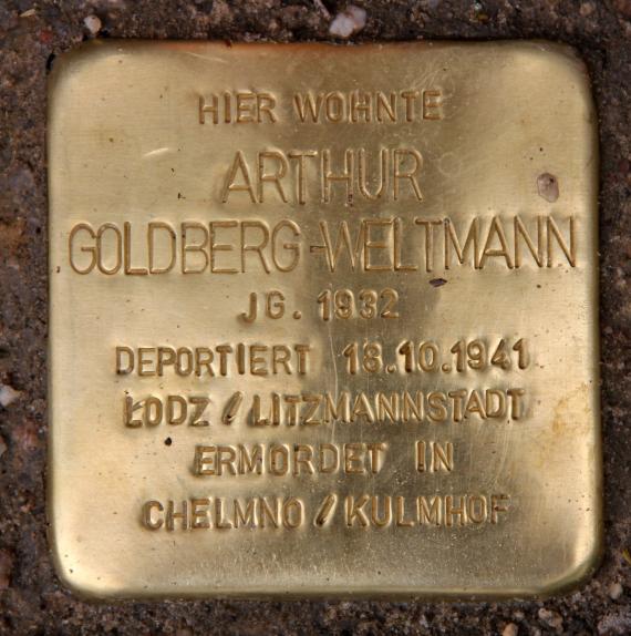 Stolperstein Gleditschstr 50 (Schön) Arthur Goldberg-Weltmann