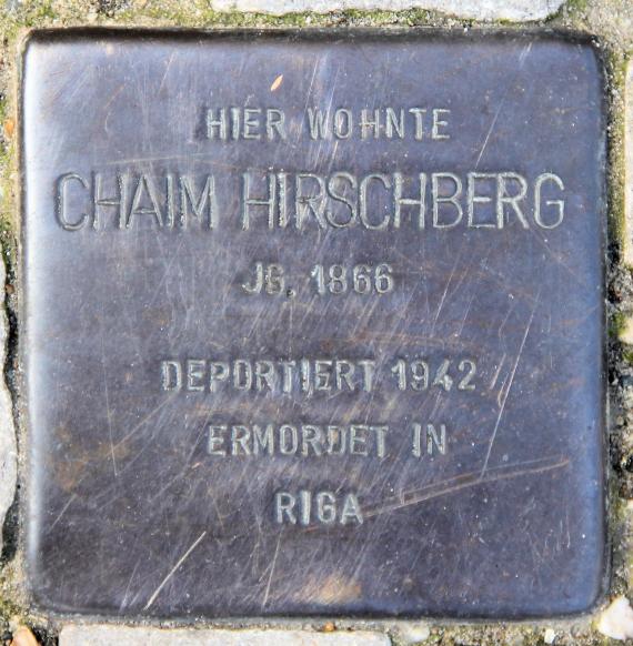 Stolperstein Gleditschstr 80 (Schöb) Chaim Hirschberg