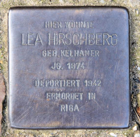 Stolperstein Gleditschstr 80 (Schöb) Lea Hirschberg