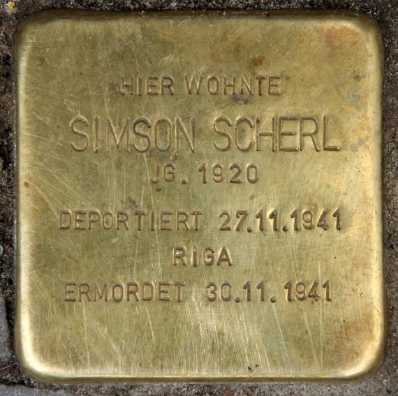 Stolperstein Goltzstr 35 (Schön) Simson Scherl