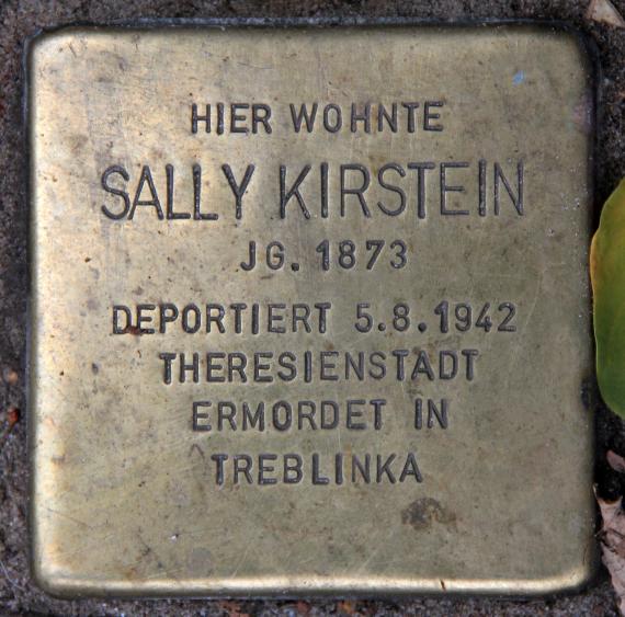 Stolperstein Goltzstr 42 (Schön) Sally Kirstein