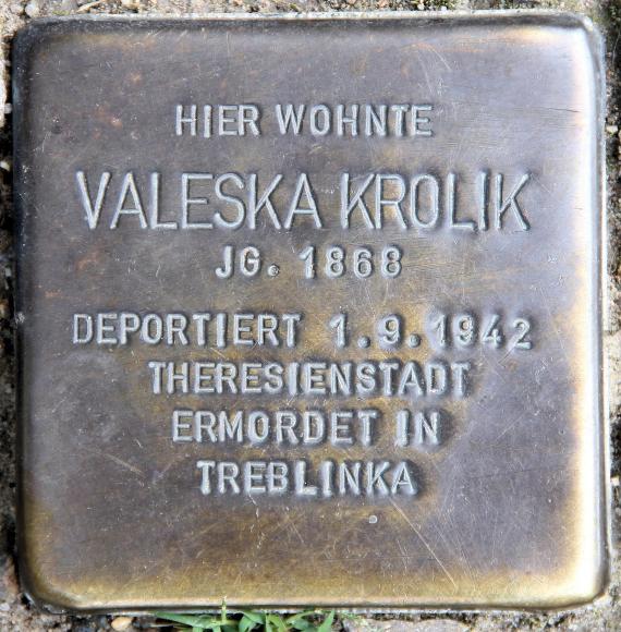 Stolperstein Gossowstr 1 (Schöb) Valeska Krolik