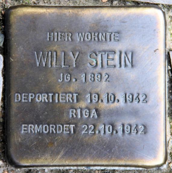 Stumbling Stone Gossowstr 1 (Schöb) Willy Stein