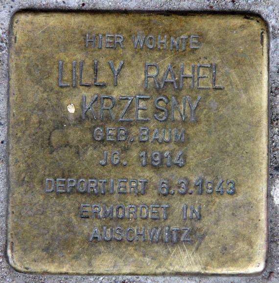 Stolperstein Gotenstr 73 (Schön) Lilly Rahel Krzesny