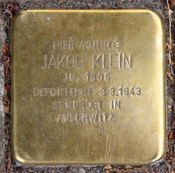 Stolperstein Große-Leege-Str 45a (Ahohs) Jakob Klein