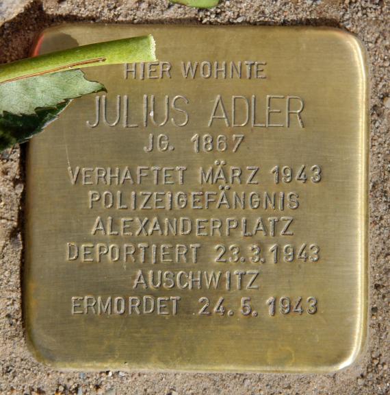 Stolperstein Große Hamburger Str 40 (Mitte) Julius Adler