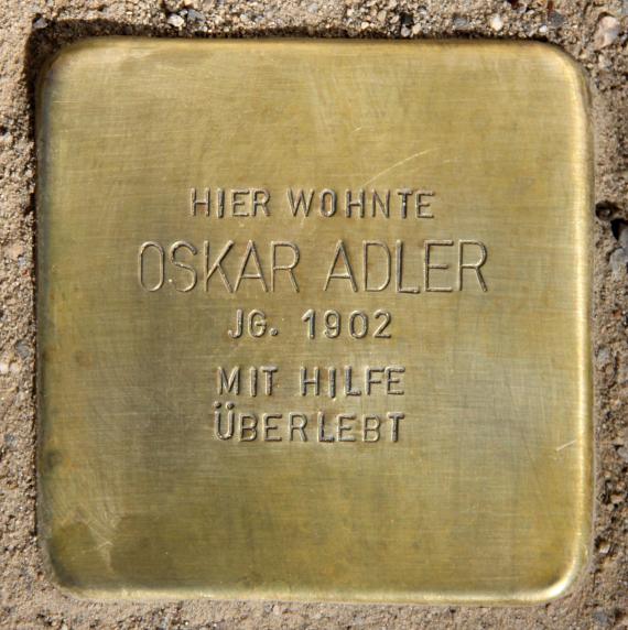Stolperstein Große Hamburger Str 40 (Mitte) Oskar Adler
