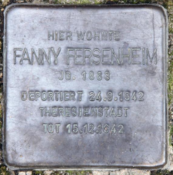 Stolperstein Großgörschenstr 35 (Schöb) Fanny Fersenheim