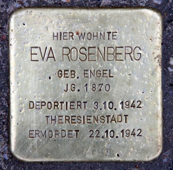 Stumbling Stone Grunewaldstr 12 (Schön) Eva Rosenberg