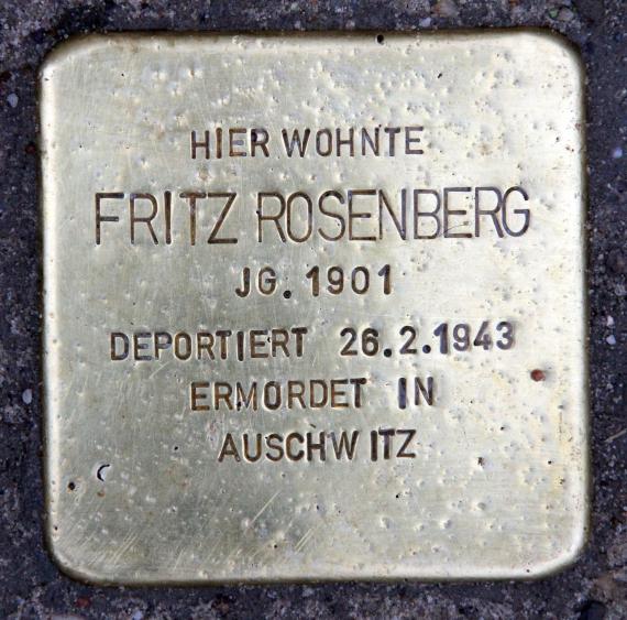 Stolperstein Grunewaldstr 12 (Schön) Fritz Rosenberg