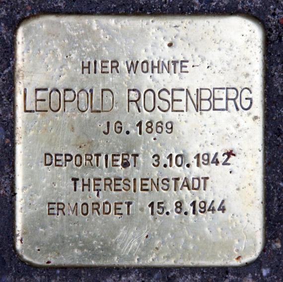 Stumbling Stone Grunewaldstr 12 (Schön) Leopold Rosenberg