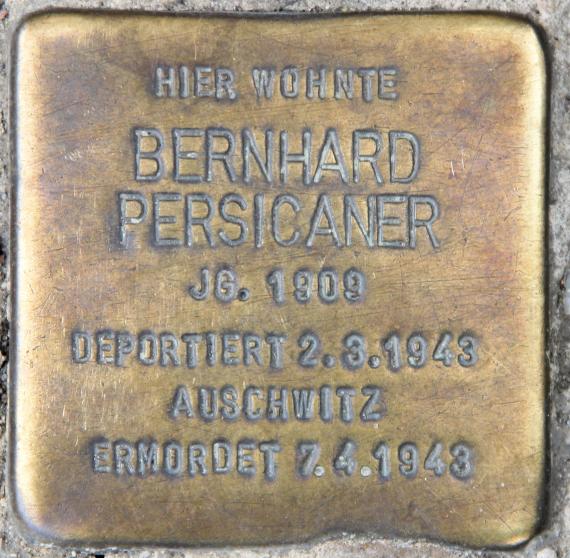 Stumbling Stone Grunewaldstr 44 (Schöb) Bernhard Persicaner