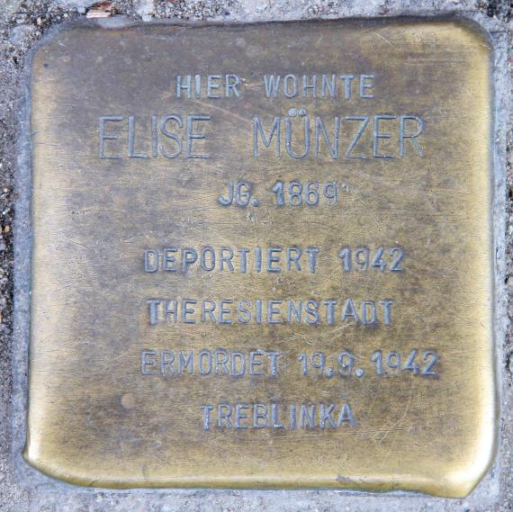 Stumbling Stone Grunewaldstr 56 (Schöb) Elise Münzer