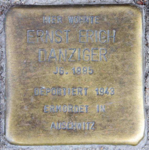 Stolperstein Grunewaldstr 56 (Schöb) Ernst Erich Danziger