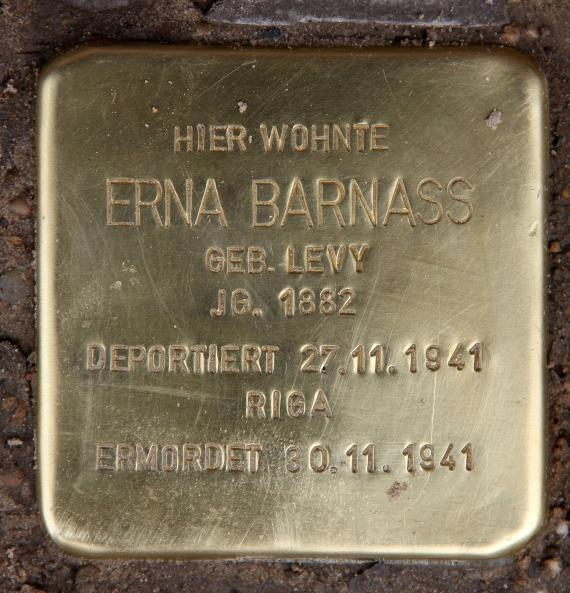 Stolperstein Grunewaldstr 56 (Schön) Erna Barnass