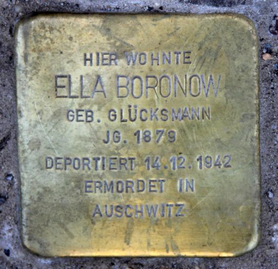 Stolperstein Habsburgerstr 12 (Schön) Ella Boronow