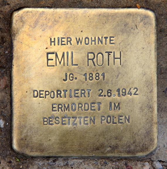 Stolperstein Hannsdorfer Str 8 (Kauld) Emil Roth