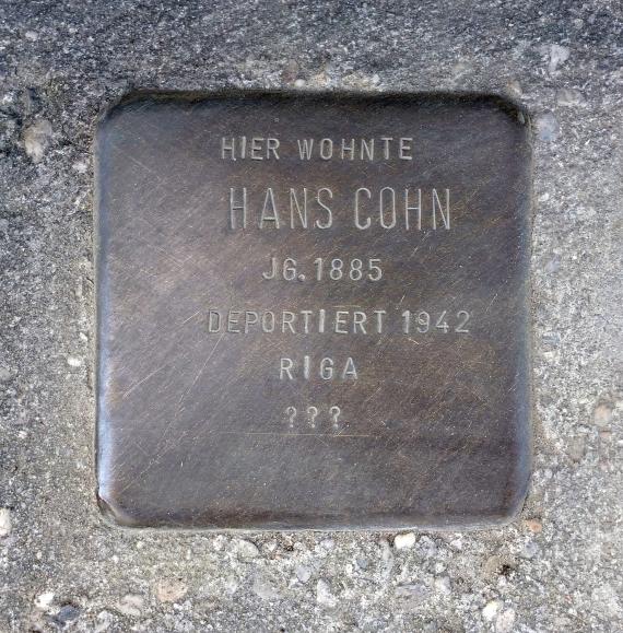 Stolperstein Hans Cohn