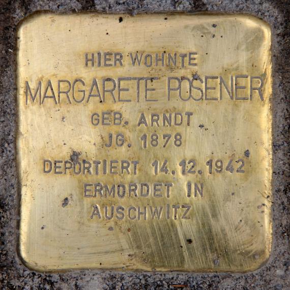 Stolperstein Hatzfeldtallee 8 (Tegel) Margarete Posener2014