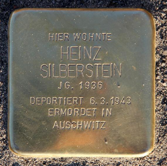 Stolperstein Hauptstr 80 (Rumbg) Heinz Silberstein