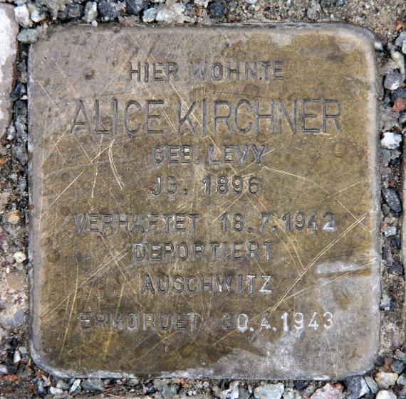 Stolperstein Havensteinstr 18 (Lankw) Alice Kirchner