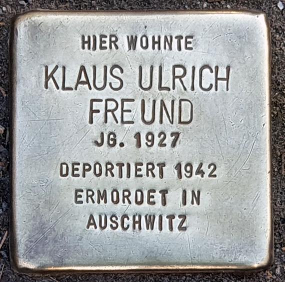 Stolperstein Heilbronner Str 21a (Schön) Klaus Ulrich Freund
