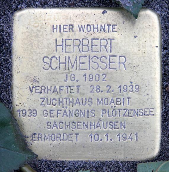 Stolperstein Hennigsdorfer Str 17 (Heils) Herbert Schmeisser