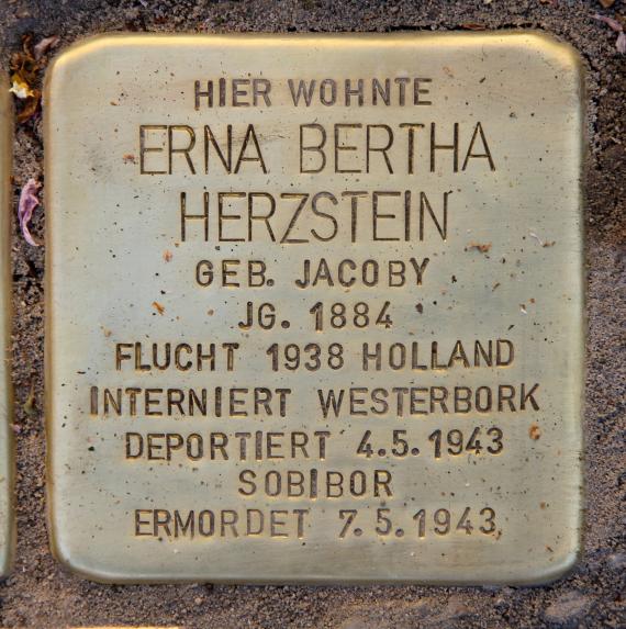 Stolperstein Hewaldstr 6 (Schön) Erna Bertha Herzstein