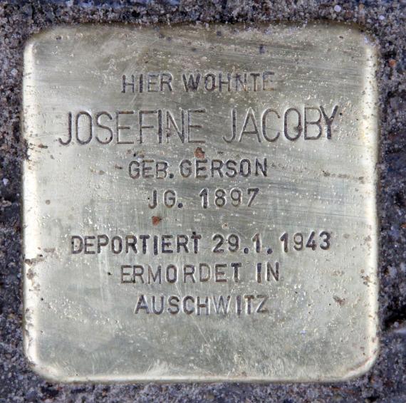 Stolperstein Heylstr 31 (Schön) Josefine Jacoby