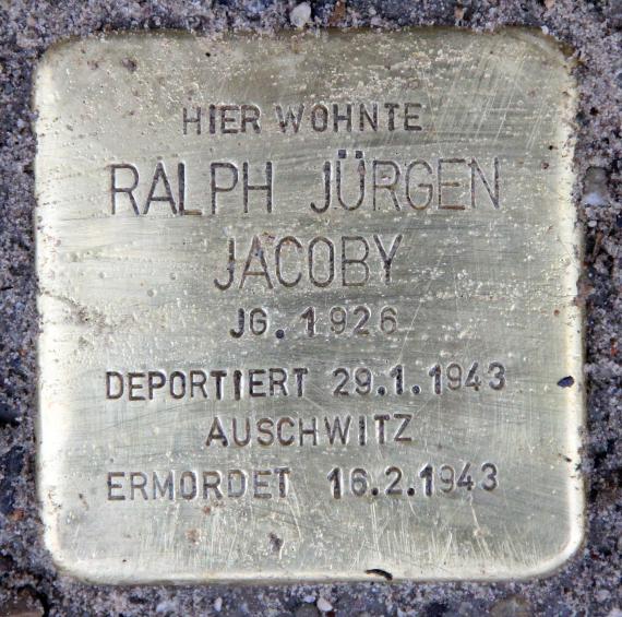 Stolperstein Heylstr 31 (Schön) Ralph Jürgen Jacoby