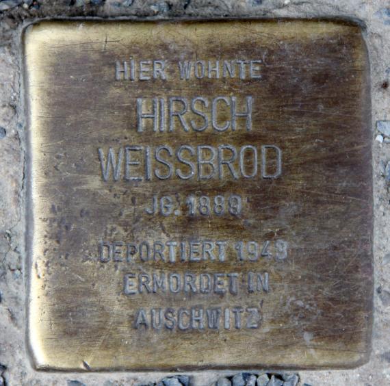 Stolperstein Hirschberger Str 2 (Rumbg) Hirsch Weissbrod