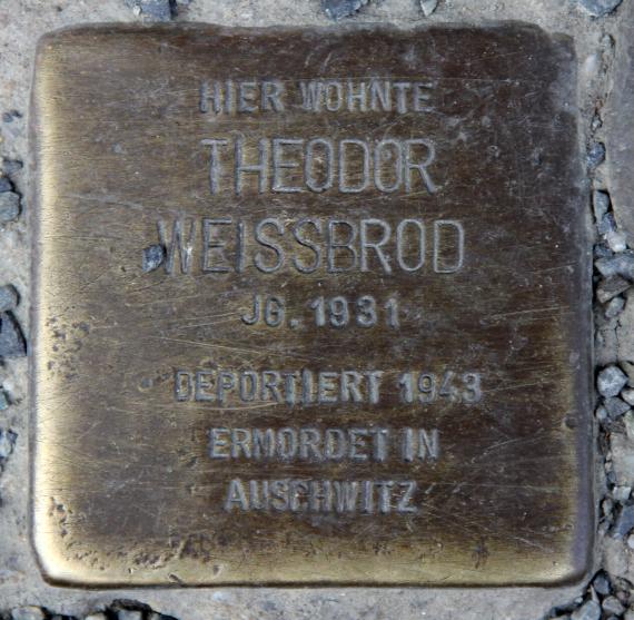 Stolperstein Hirschberger Str 2 (Rumbg) Theodor Weissbrod