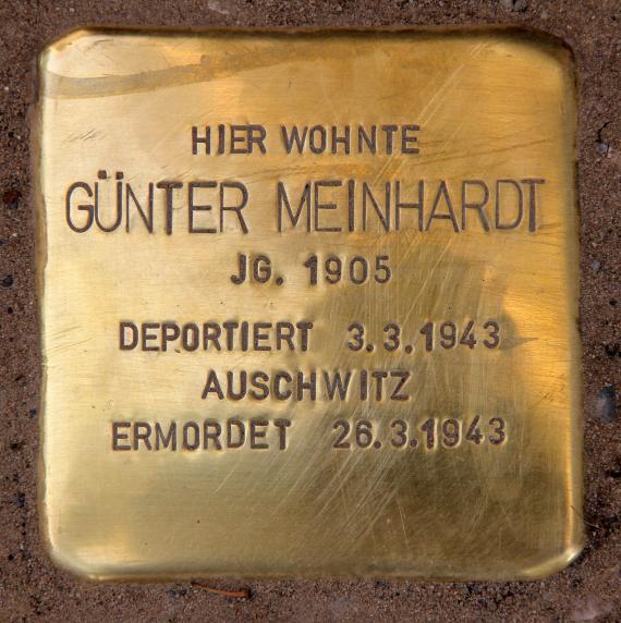 Stolperstein Hoppestr 33 (Reind) Günter Meinhardt
