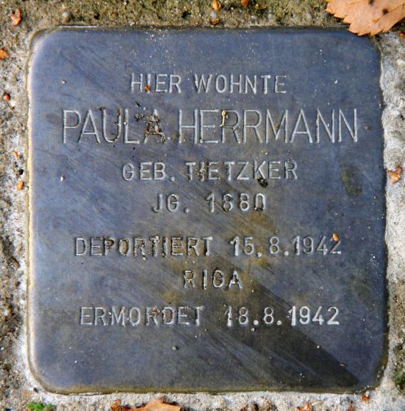 Stolperstein Im Amseltal 29 (Frohn) Paula Herrmann